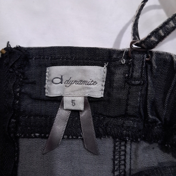 Dynamite | Grey acid wash spaghetti strap women's mini dress - Picture 5 of 8